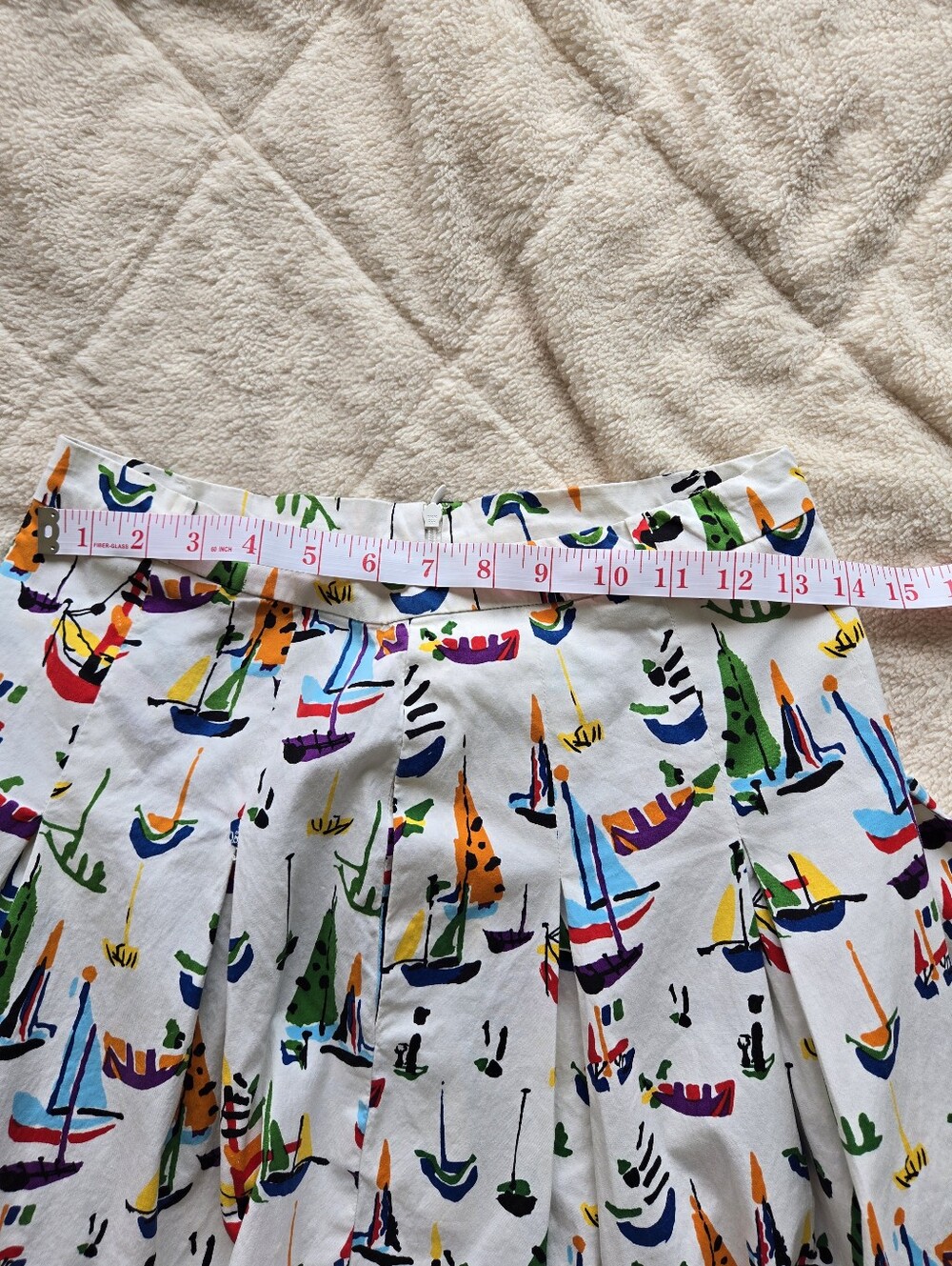 Rare Anthropologie Peony Smooth Sailing Midi Skirt Size 4 Cotton Women's - Picture 11 of 11
